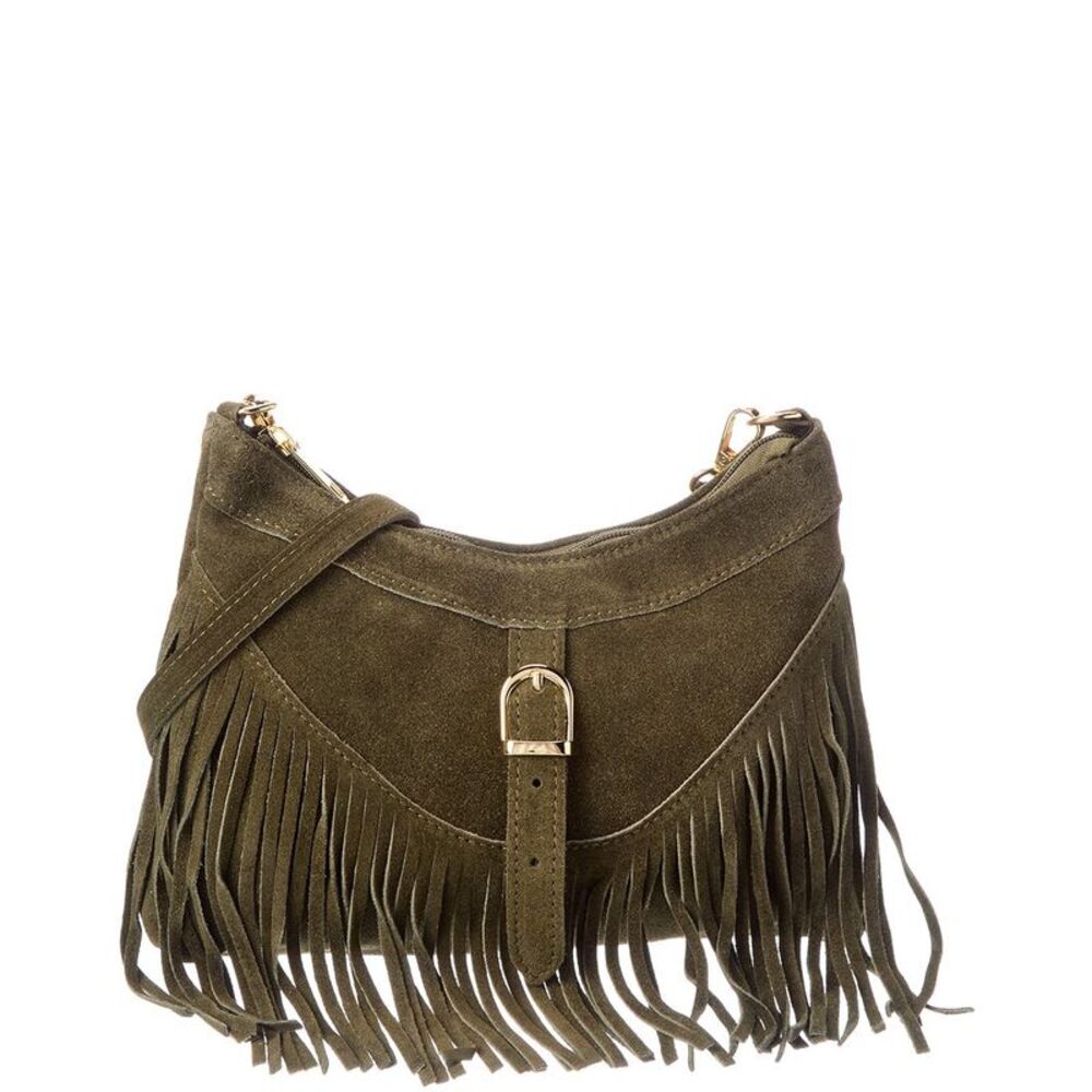 Isabella Rossetti Jasmine27 Suede Shoulder Bag, Green